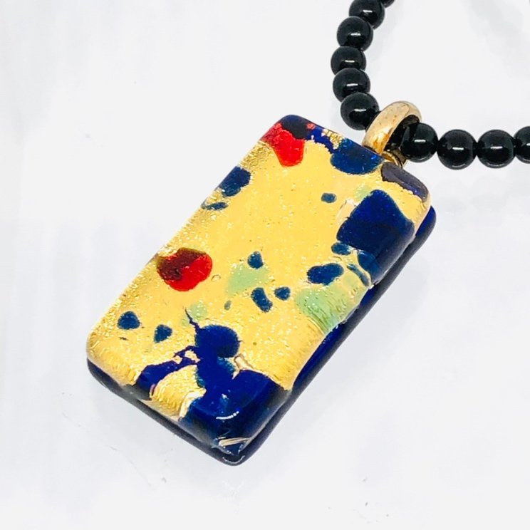 激安先着 可愛い オシャレ 工芸品? 金箔 サンゴ オニキス ネックレス K18 【77】 レディース 11.1g(1168) 40㎝ 全長 2.1mm 2.8×1.5cm その他