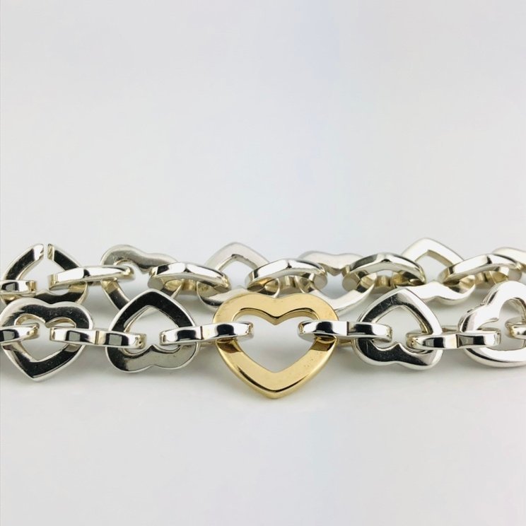 本物保証! K18 ハートチェーン ティファニー 【77】TIFFANY&Co. SV925