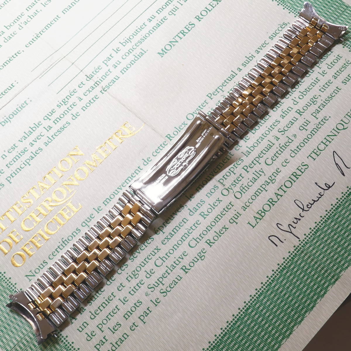 極美品!!□ROLEX純正ブレス☆金無垢×SSコンビ 巻ブレス!!□ラグ20mm