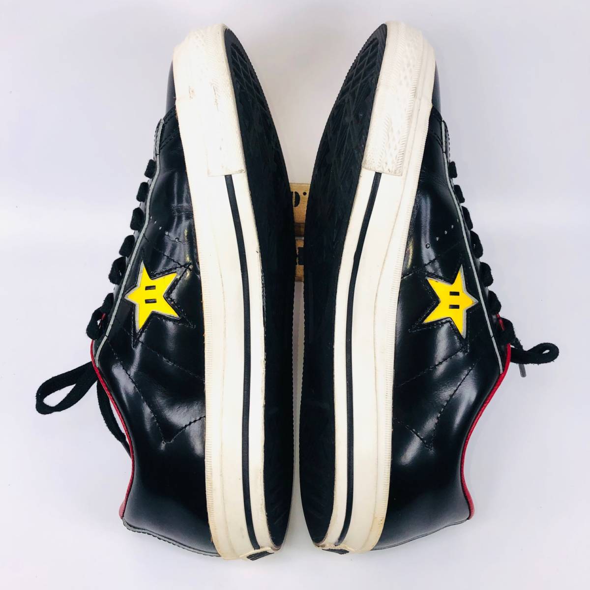 【Bランク】【現状美品】Converse ONE STAR SUPER Mario Bros. OX 2012／日本限定／BLK／レザー　(1C678) 　28　US 9.5_画像5