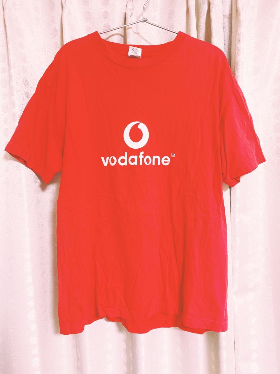  【希少品】Vodafone ボーダフォン Tシャツ レッド Lサイズ