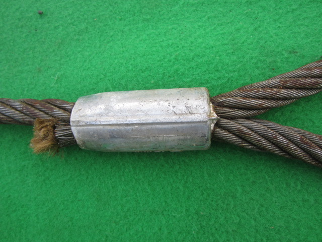 219 玉掛ワイヤー 吊りワイヤー つりワイヤー ロープ 中古品 クレーン作業等に。_画像4