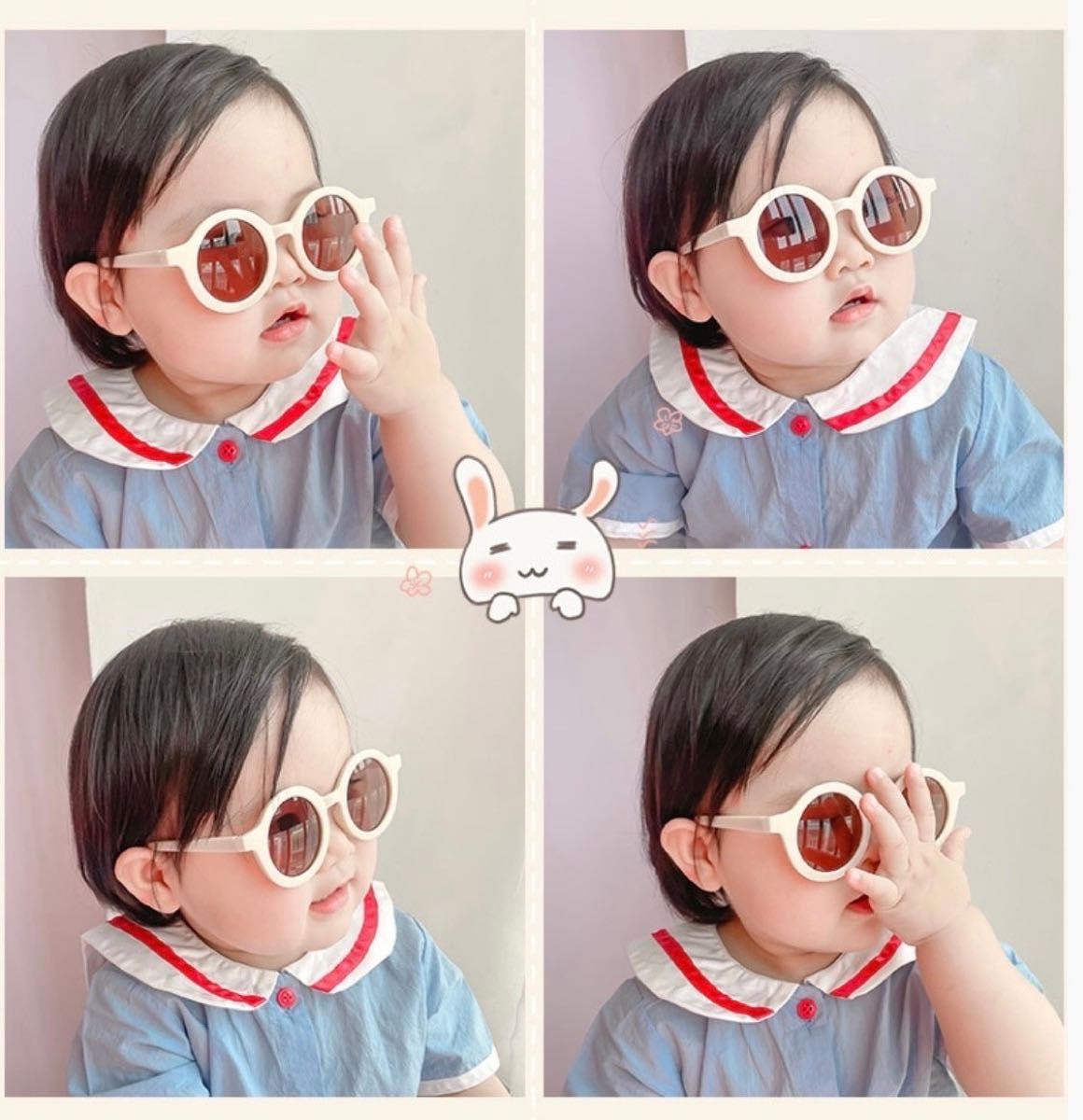 子供用　サングラス　ベビー　夏　レトロ　可愛い　紫外線対策　韓国　インスタ映え