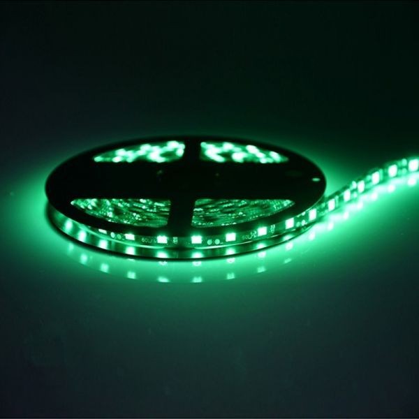 LEDテープライト グリーン 緑 12V 5M 5050SMD 黒ベース 300連 防水 切断可 両面テープ付 正面発光 LEDテープ DD30_画像1