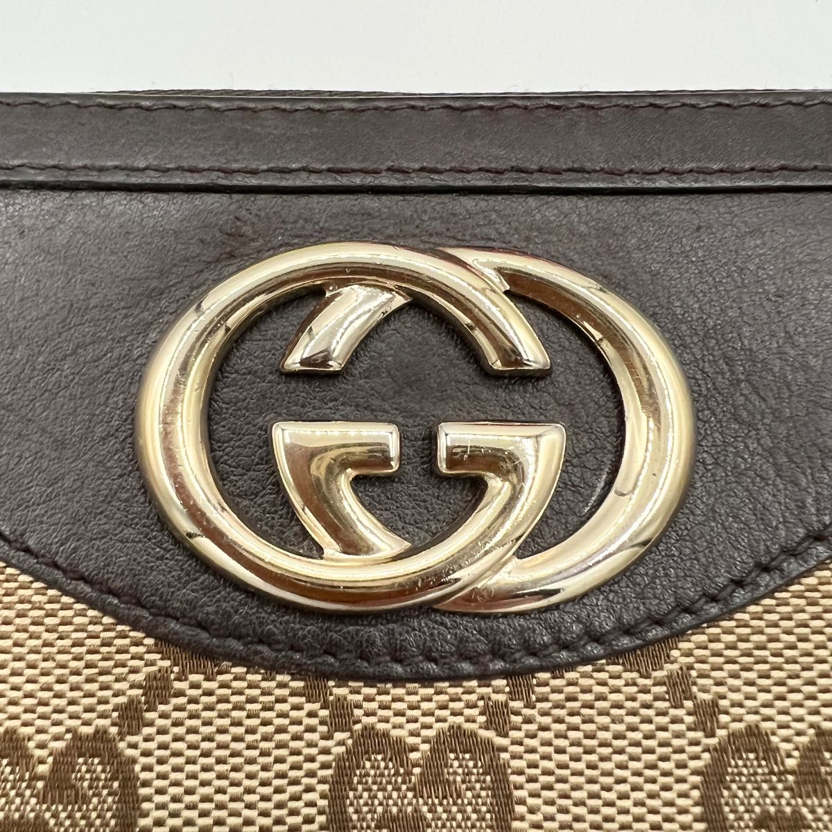 美品 グッチ GUCCI GG柄キャンバス スーキー インターロッキング 長