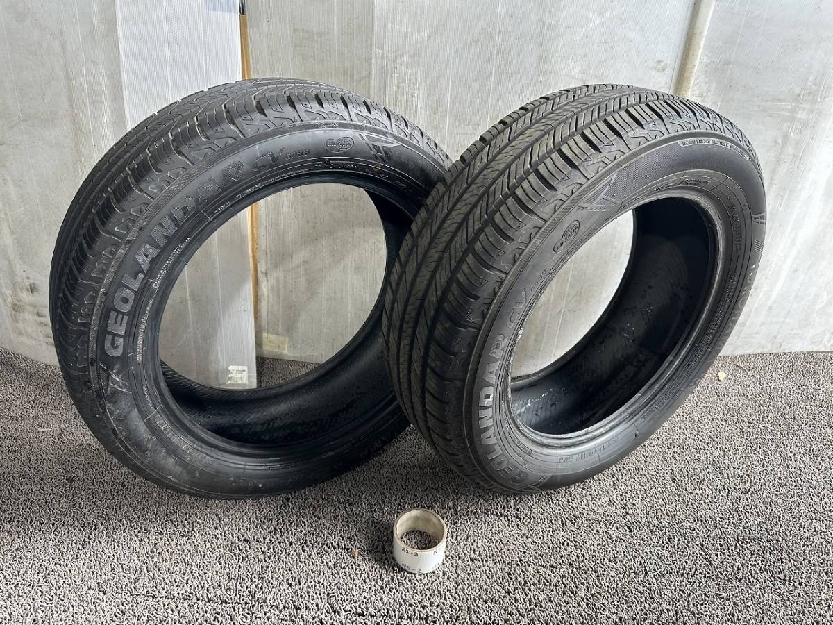 225/60R17 99H 2本 ヨコハマ YOKOHAMA GEOLANDAR CV G058【中古/埼玉より発送】