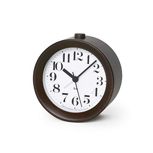 新発売の ALARM RIKI アラーム時計 レムノス CLOCK Lemnos BW WR09-15 ブラウン 目覚し時計