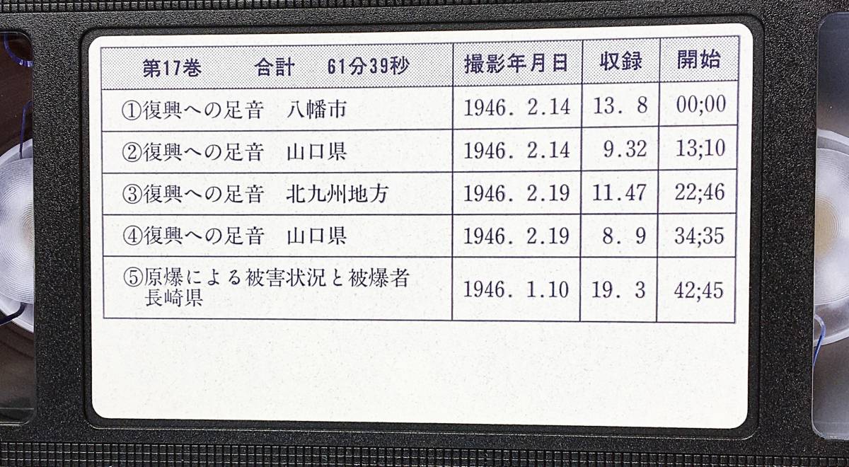 ■VHSビデオ 終戦直後・占領下の映像記録 全132巻揃　米国陸海空軍,GHQ通信隊=撮影　●第二次世界大戦 朝鮮戦争 占領軍 原爆 定価855,360円_画像3