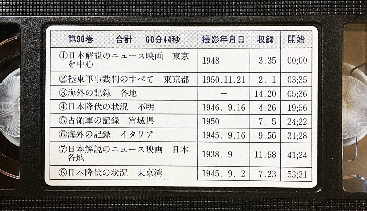 ■VHSビデオ 終戦直後・占領下の映像記録 全132巻揃　米国陸海空軍,GHQ通信隊=撮影　●第二次世界大戦 朝鮮戦争 占領軍 原爆 定価855,360円_画像6