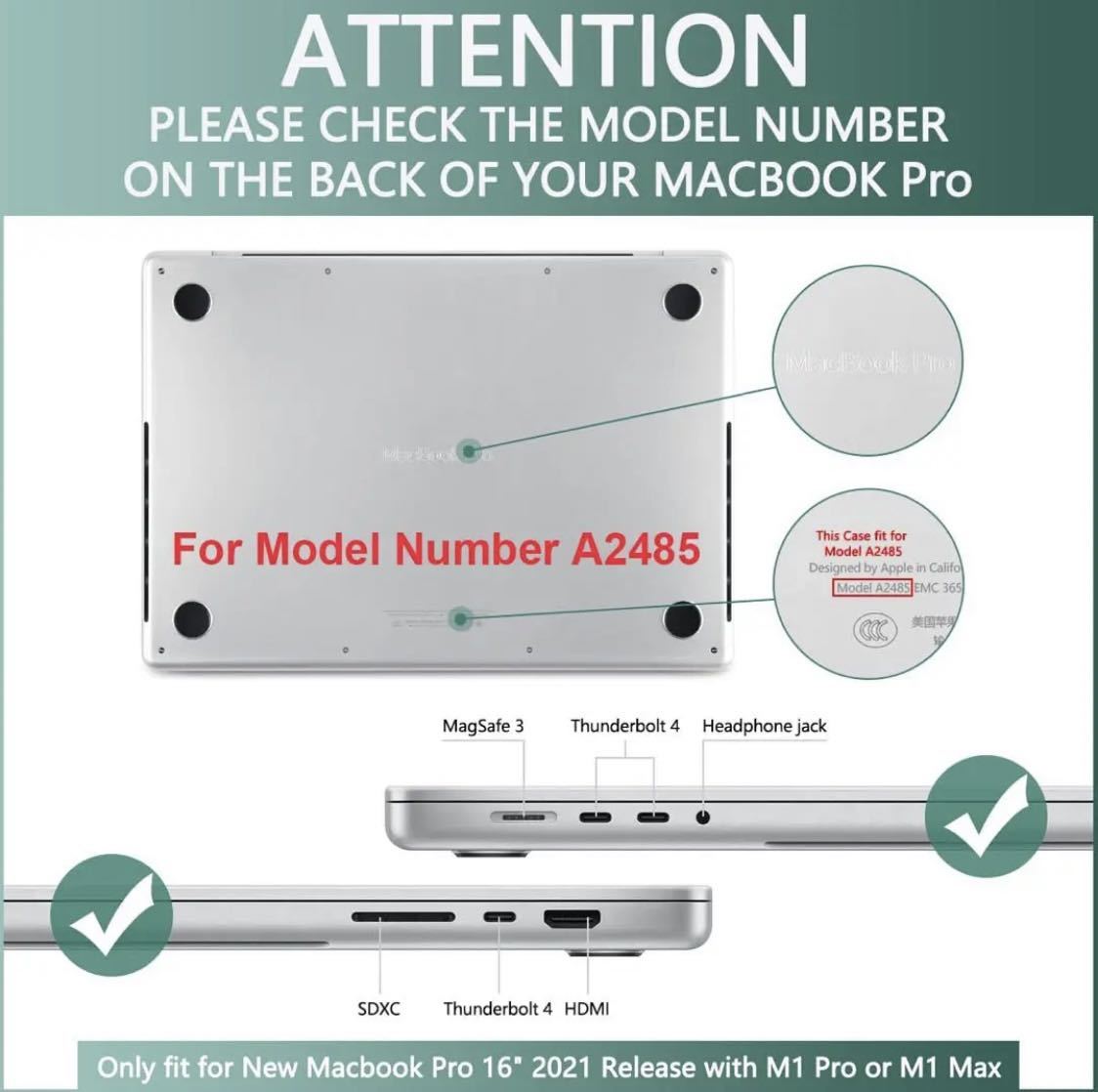CISSOOK MacBook Pro16 -inch clear case set 
