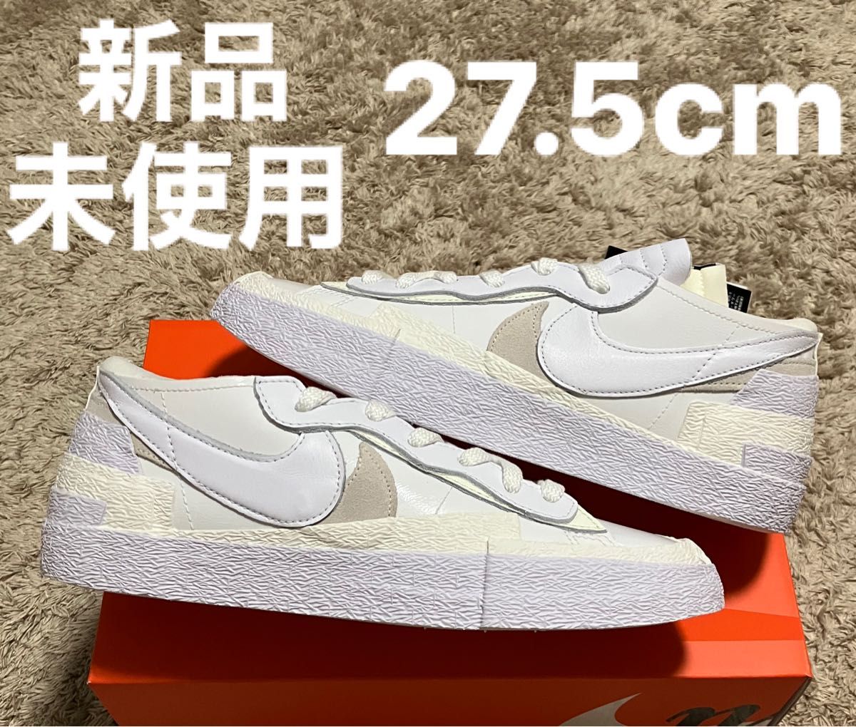 sacai × Nike Blazer Low White Patent Leather