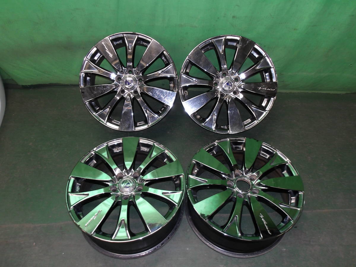 ☆　ホイール　VERSUS RAYS　ベルサス　18×7J　+55　PCD114.3　5H　メッキ　18インチ　4本　☆_画像1