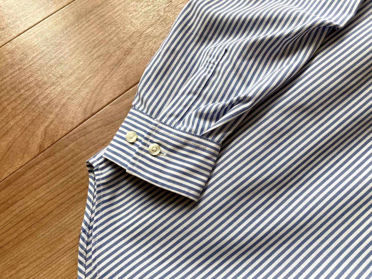 DAIWA PIER39 / TECH BUTTON DOWN SHIRTS L/S STRIPE / SAX / M size /ダイワ テック オーバーサイズ ストライプ シャツ ボタンダウン_画像5