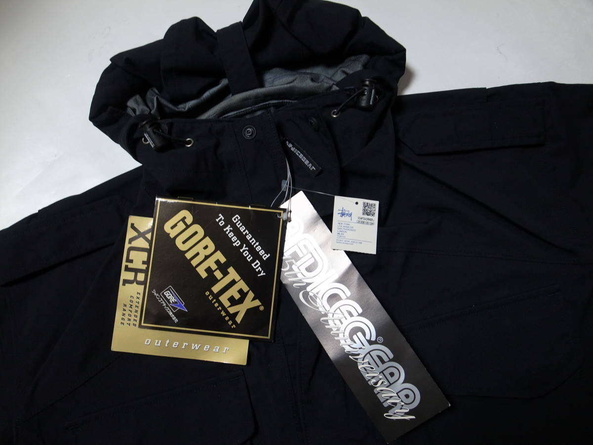 激レアコラボ・稀少★STUSSY ステューシー×AFDICEGEAR 15 Anniversary GORE-TEX XCR M-65 ジャケット★ブラック★M_画像2