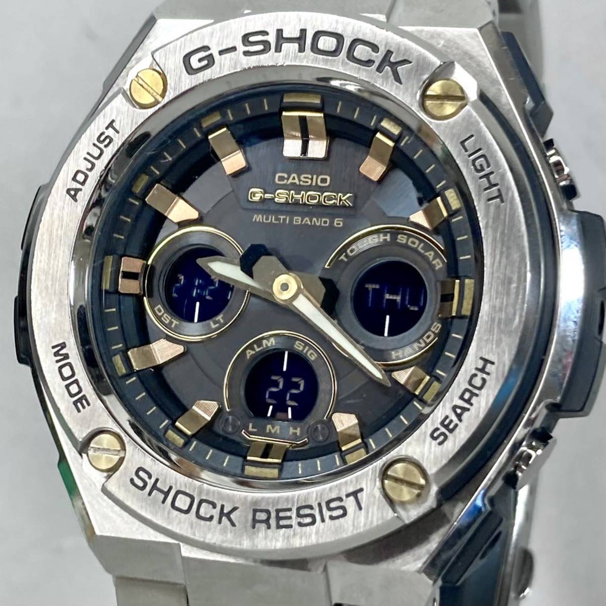 美品 G-SHOCK GST-W310D-1A9JF G-STEEL/Gスチール タフソーラー 電波