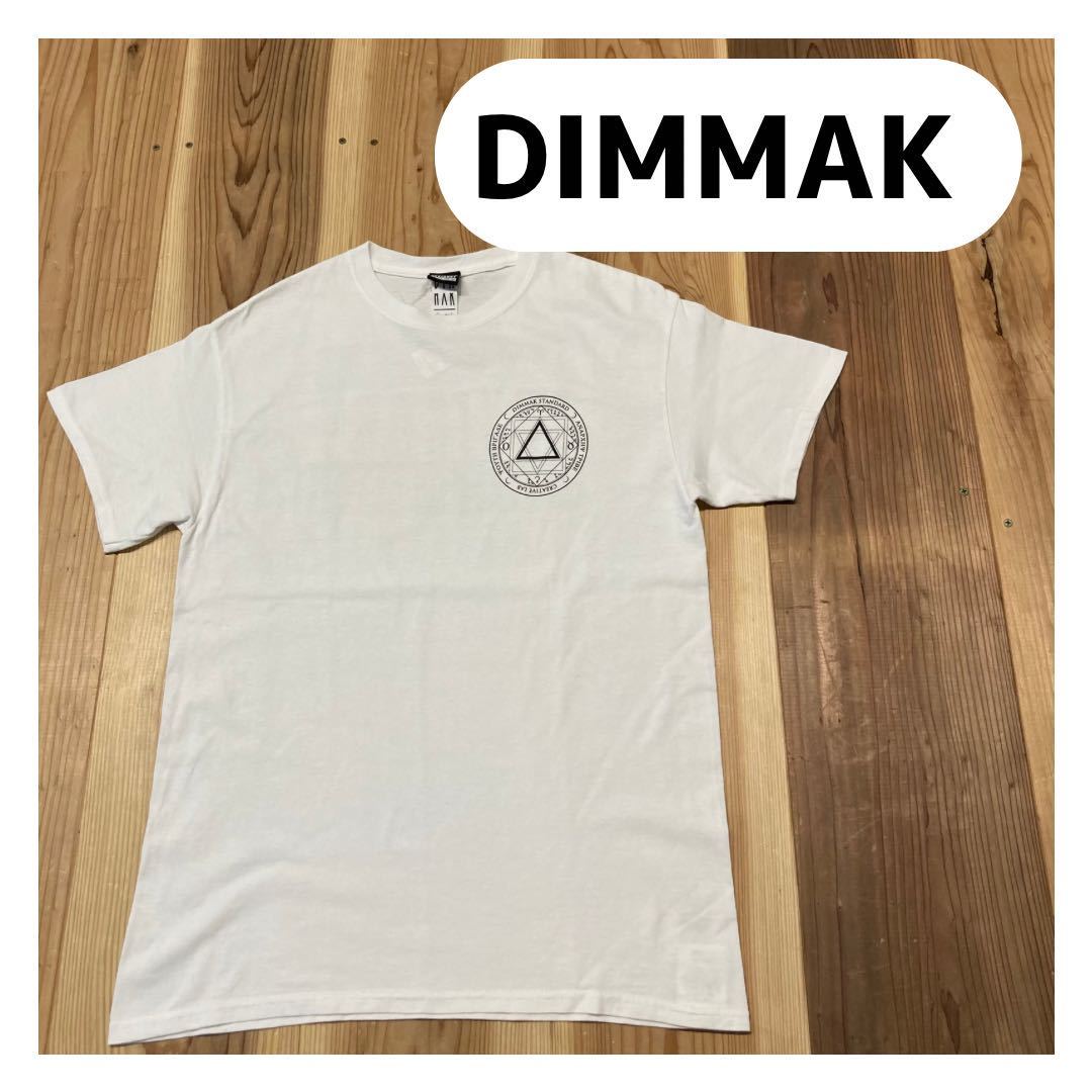 DIMMAK ディムマック advisory アドバイザリー コラボ Tシャツ ビッグロゴ プリント ホワイト バッグプリント サイズM 玉mc1907