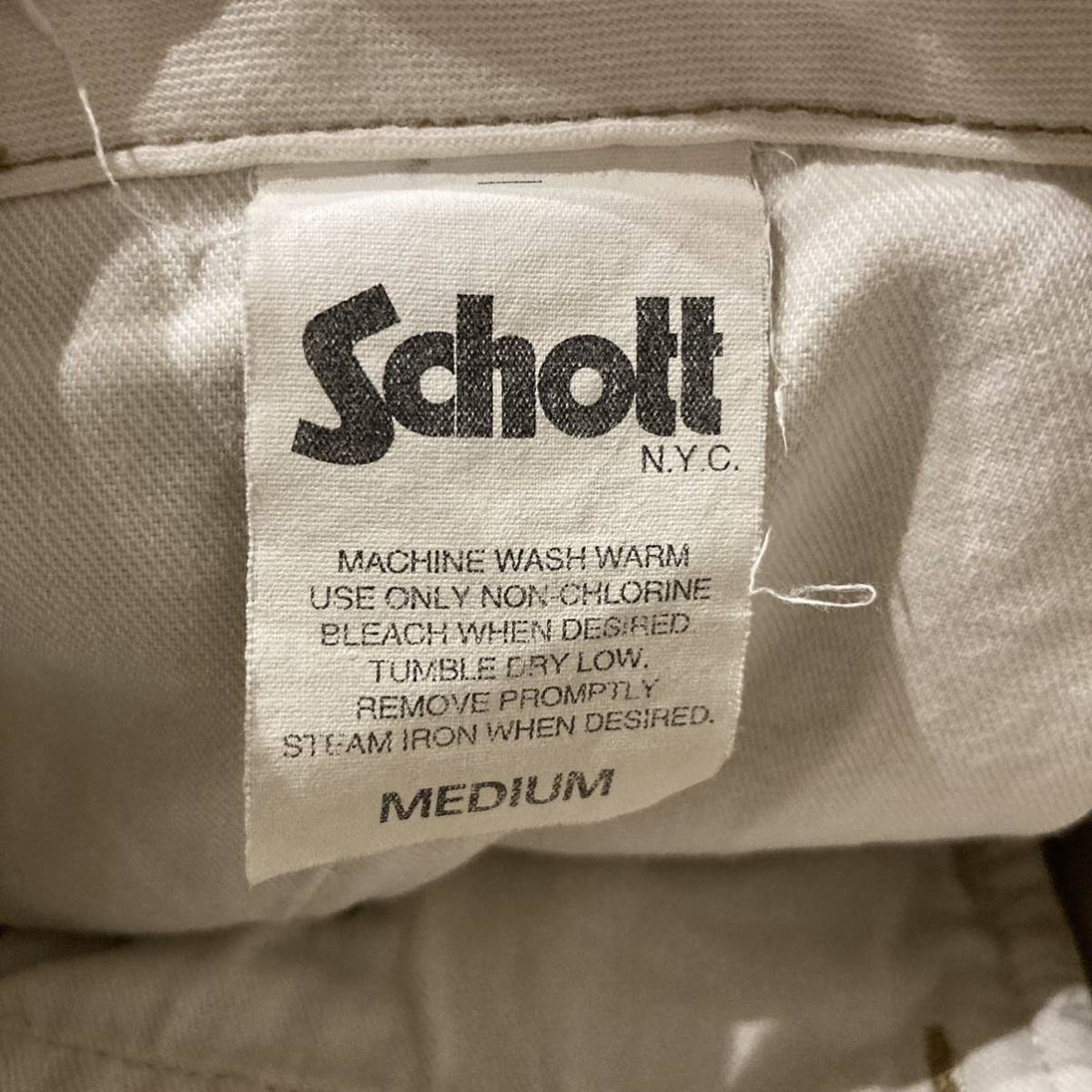 Schott ショット チノパン ショートパンツ ハーフパンツ ショーツ ベージュ ウエスト78 M 玉mc1899