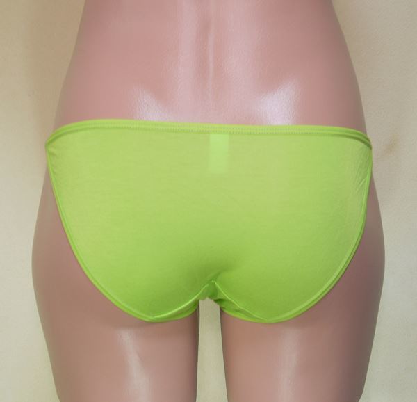 送料無料 デイリーユース用 超浅 ひも ビキニ 黄緑クロッチ薄紫 Lサイズ ショーツ パンティー pantiesの画像6