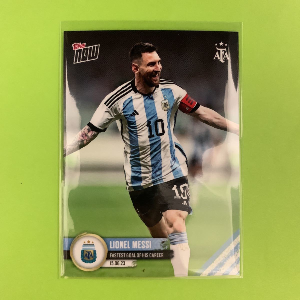 Topps Now Lionel Messi リオネル メッシ 限定発売 トレーディングカード キャリア最速ゴール サッカー アルゼンチン代表 PSG MLS マイアミ_画像1