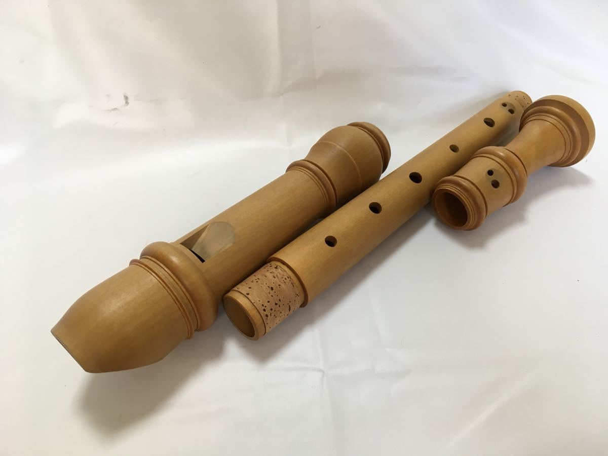  free shipping YAMAHA[YRA-61][YRS-61] Alto & soprano recorder 2 pcs set case attaching 