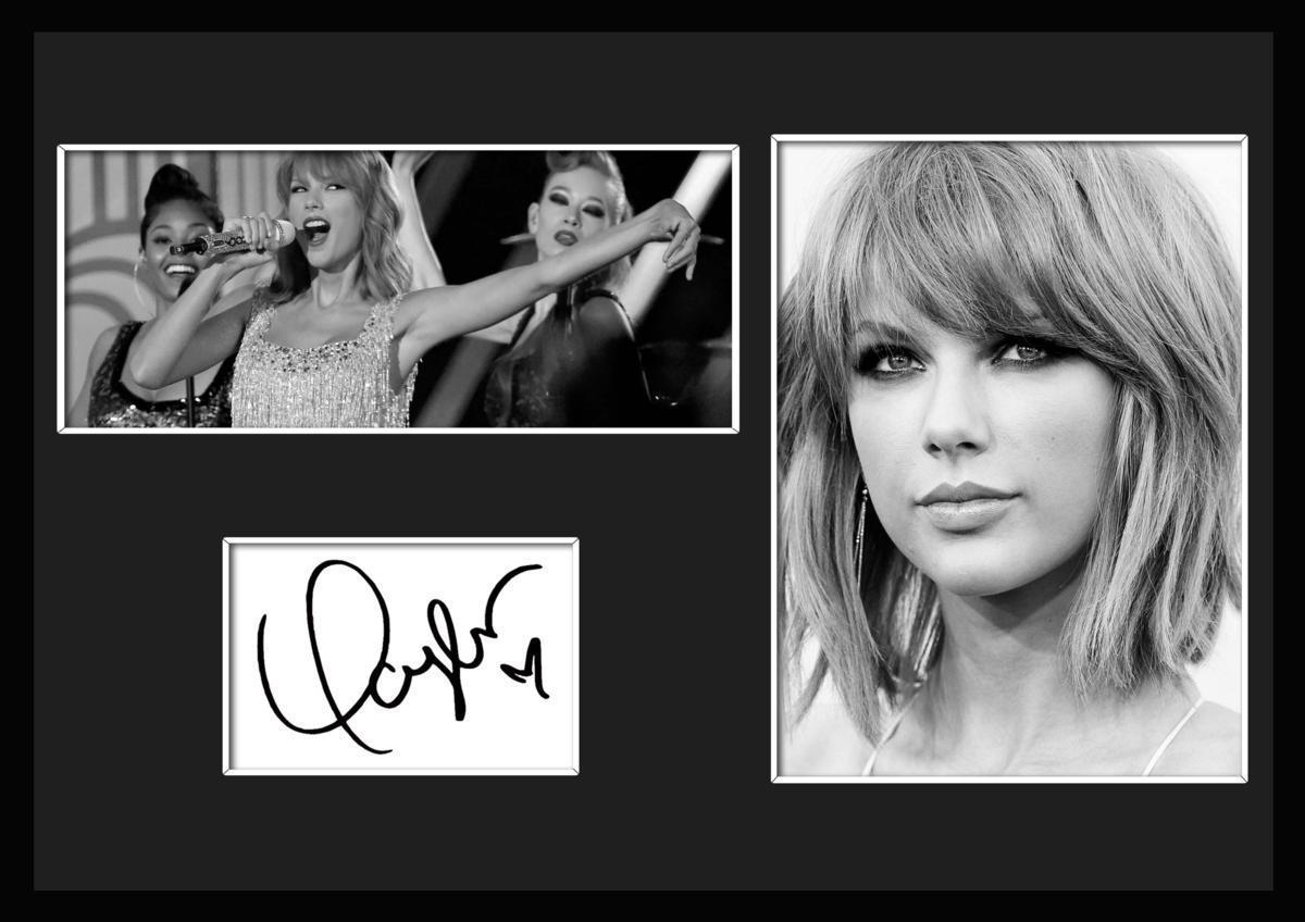 10種類!Taylor Swift/テイラー・スウィフト/サインプリント&証明書付きフレーム/BW/モノクロ/ディスプレイ (5-3W)_画像1