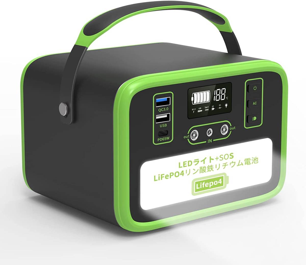 【新品】NECESPOW ポータブル電源 N150 161Wh/50400mAh AC150W(瞬間最大300W) LiFe04 リン酸鉄リチウム電池 長寿命バッテリー
