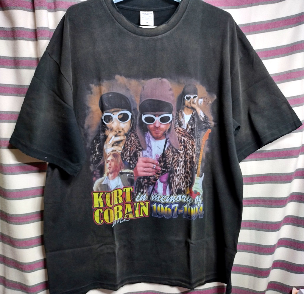 ニルヴァーナ/NIRVANA RAP Tee バンドTシャツ 【オーバーサイズ】カートコバーン Kurt Cobain ビンテージ加工_画像1