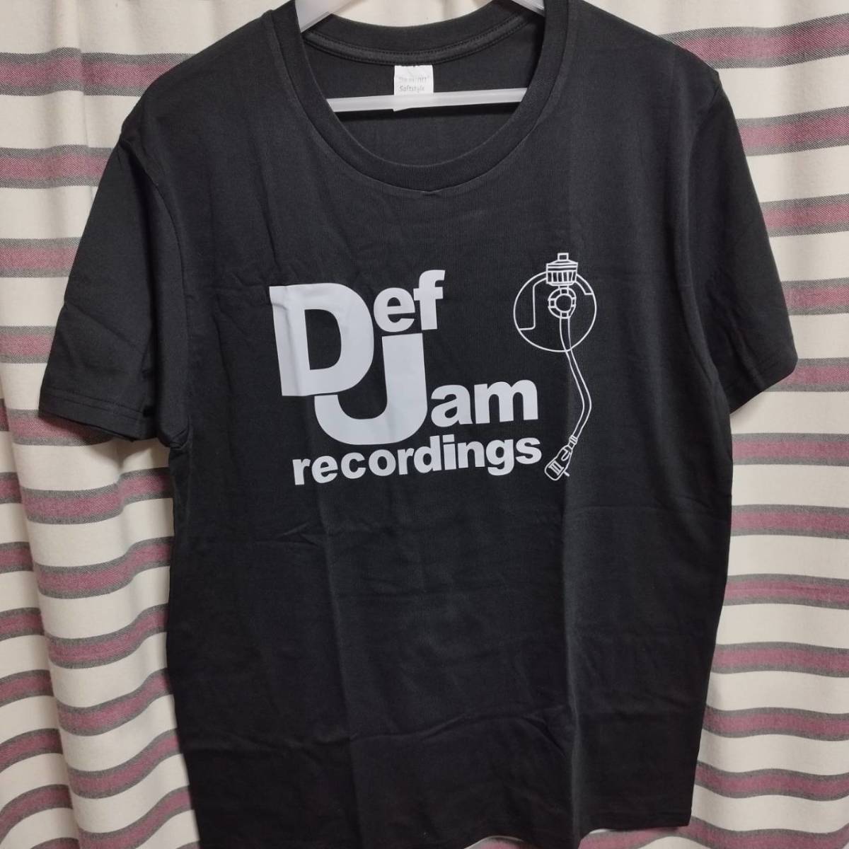 [Lサイズ・新品/送料無料] Def Jam（デフジャム） Recordings ロゴTシャツ ブラック◆バンドT RAP tee run dmc NWA DRdreの画像1