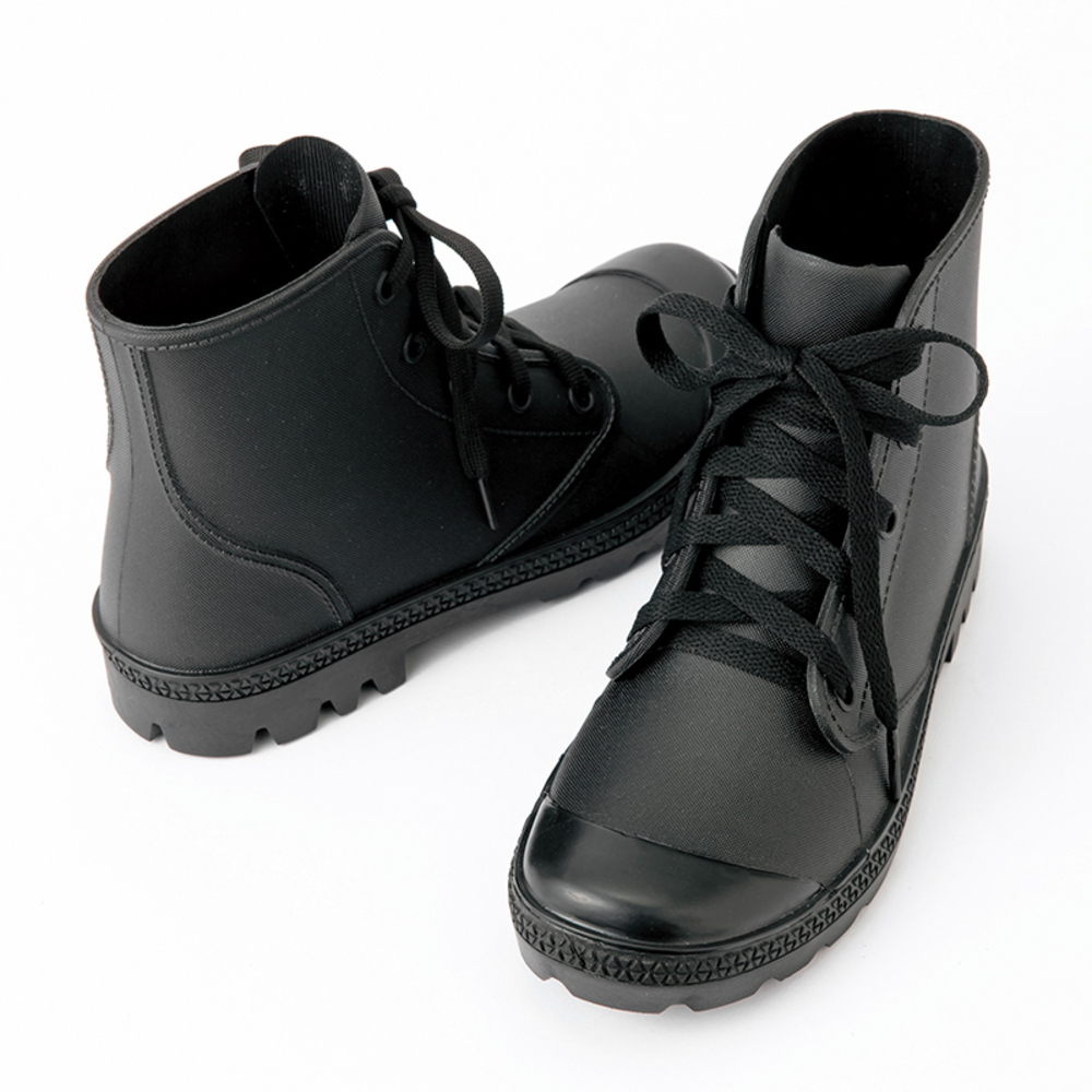 * 010 black * S size (23~23.5cm) * middle cut rain shoes rain shoes sneakers men's lady's brand 