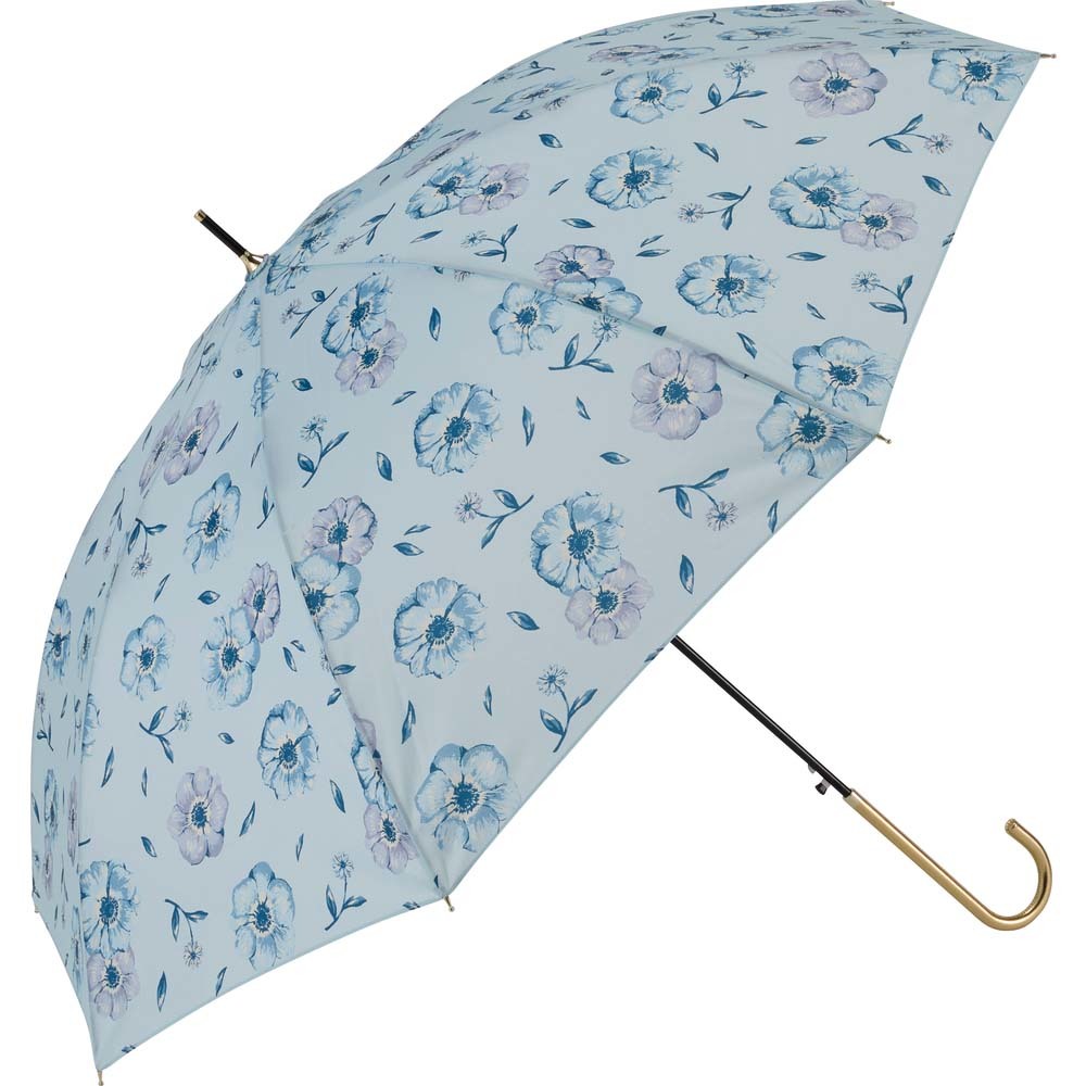 ☆ フローラルSKY ☆ amusant sous la pluie 60cmBJ 耐風 スリム 長傘 傘 レディース ブランド 長傘 60cm 耐風 風に強い 耐風傘 スリム_画像1