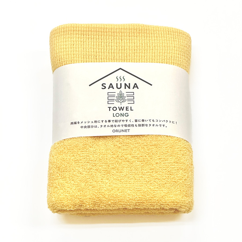 ☆ イエロー ☆ SAUNA TOWEL サウナタオル ロング サウナタオル フェイスタオル ロング SAUNA TOWEL 今治 タオル 今治タオル 薄手 手ぬぐい_画像1