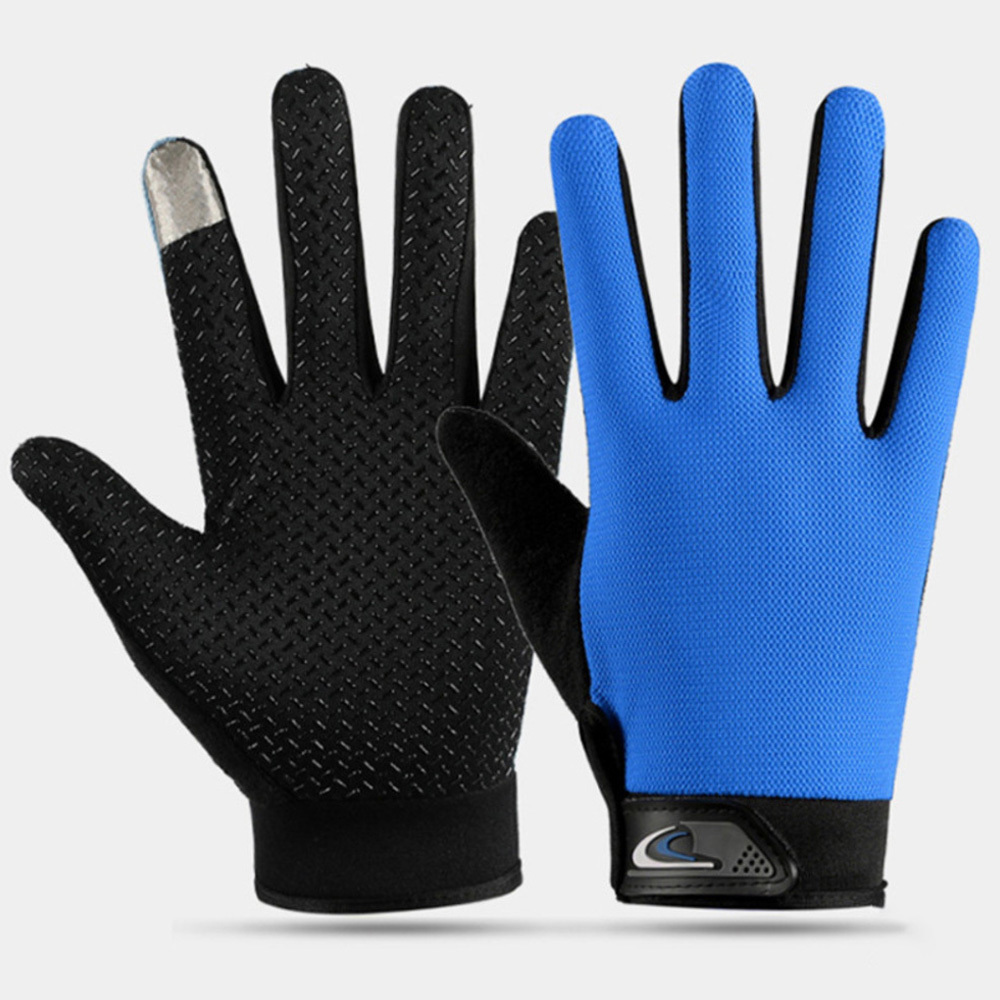 ☆ ブルー ☆ トレッキンググローブ スポーツ アウトドア pmyglove02 トレッキンググローブ サイクリンググローブ 滑り止め 手袋 スポーツの画像1