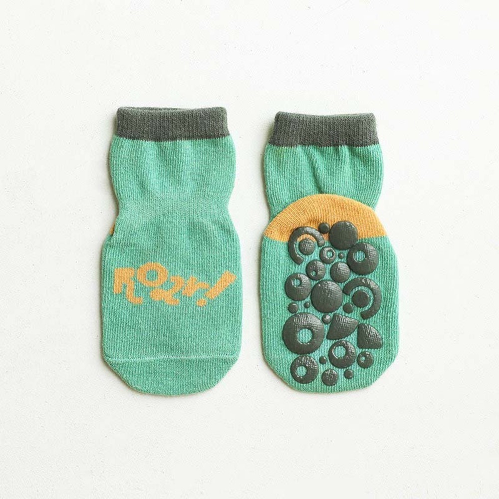 * green * S size (10cm) * Kids socks slip prevention sesocks04 baby socks slip prevention socks Kids shoes under baby socks 