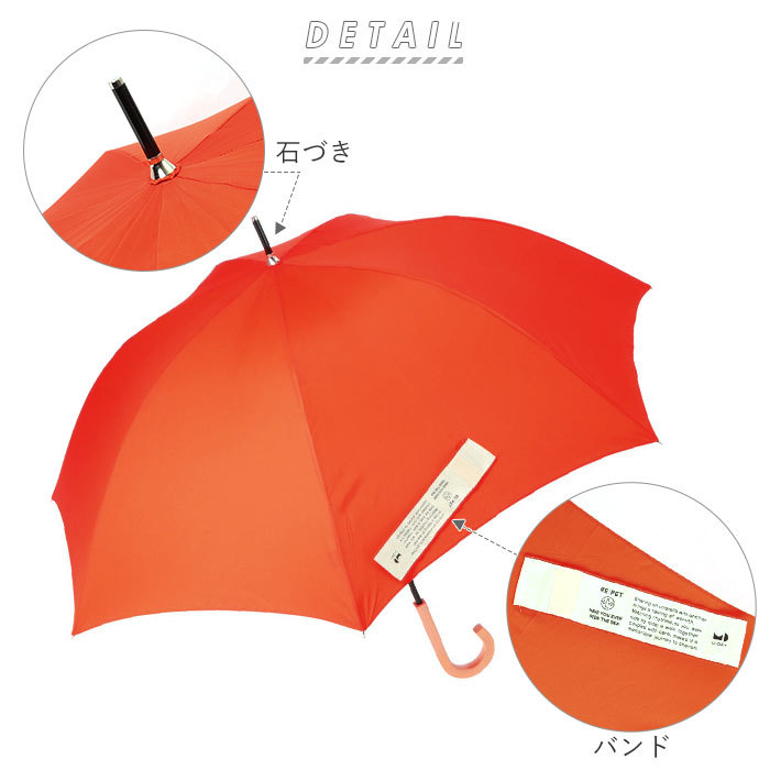 ☆ ネイビー 傘 レディース 長傘 耐風 通販 because ユーデイ ブランド グラスファイバー 晴雨兼用 uvカット 60cm 60センチ ユニセックス_画像4