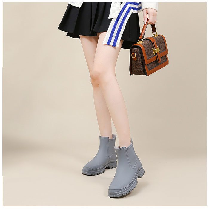 * black * 37(23.5cm) * rain boots Short pmyrains006 rain boots Short lady's rain shoes boots rain boots 