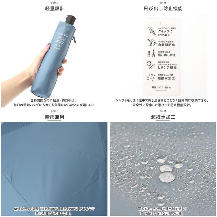 ☆ テラコッタ ☆ Water front クイックシャット 自動開閉 折りたたみ傘 55cm 折りたたみ傘 メンズ 軽量 ワンタッチ ウォーターフロント_画像7