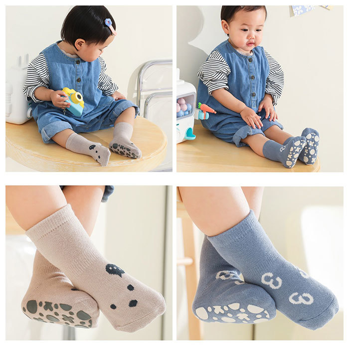* бежевый * S размер (0~1 лет рекомендация ) * Kids носки sesocks03 детские носки комплект предотвращение скольжения носки Kids обувь внизу 