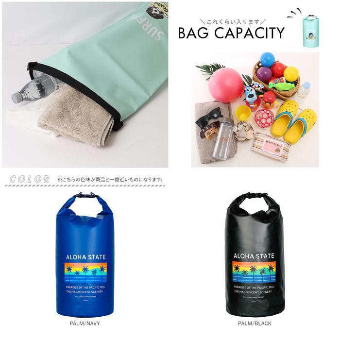 ☆ PALM/NAVY ☆ ウォータープルーフバッグ 20L プールバッグ 大人 ビーチバッグ 20L ウォーターバッグ レディース_画像9