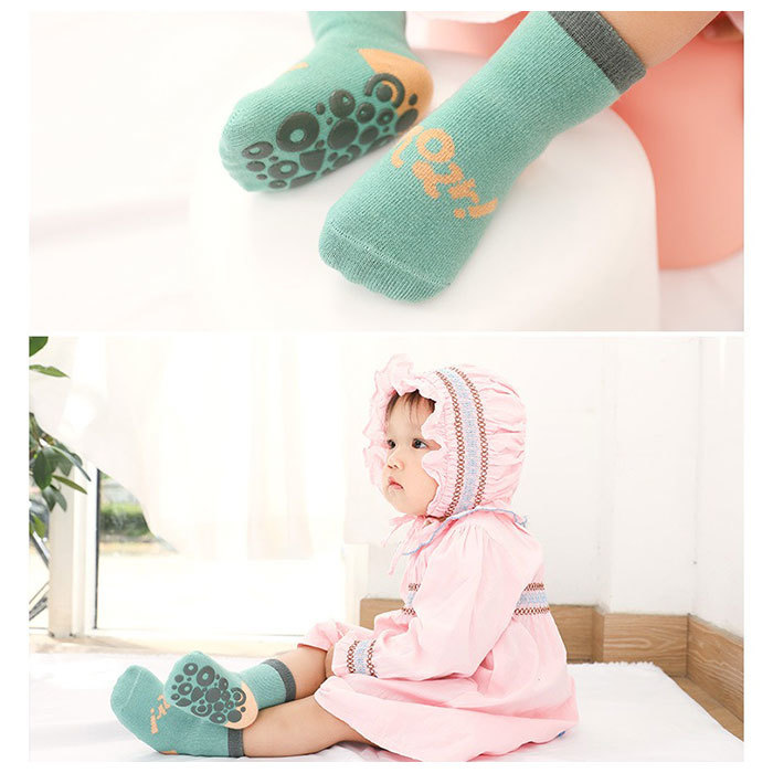 * lemon * M size (12cm) * Kids socks slip prevention sesocks04 baby socks slip prevention socks Kids shoes under baby socks 