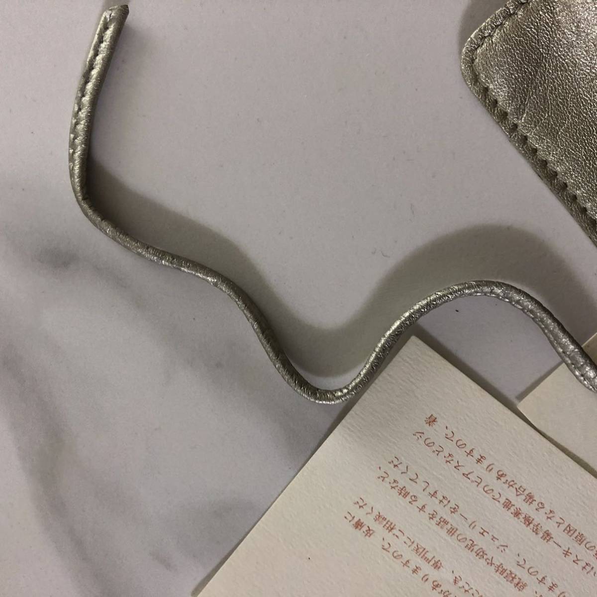 *** Loewe pouch silver color regular goods card attaching silver 