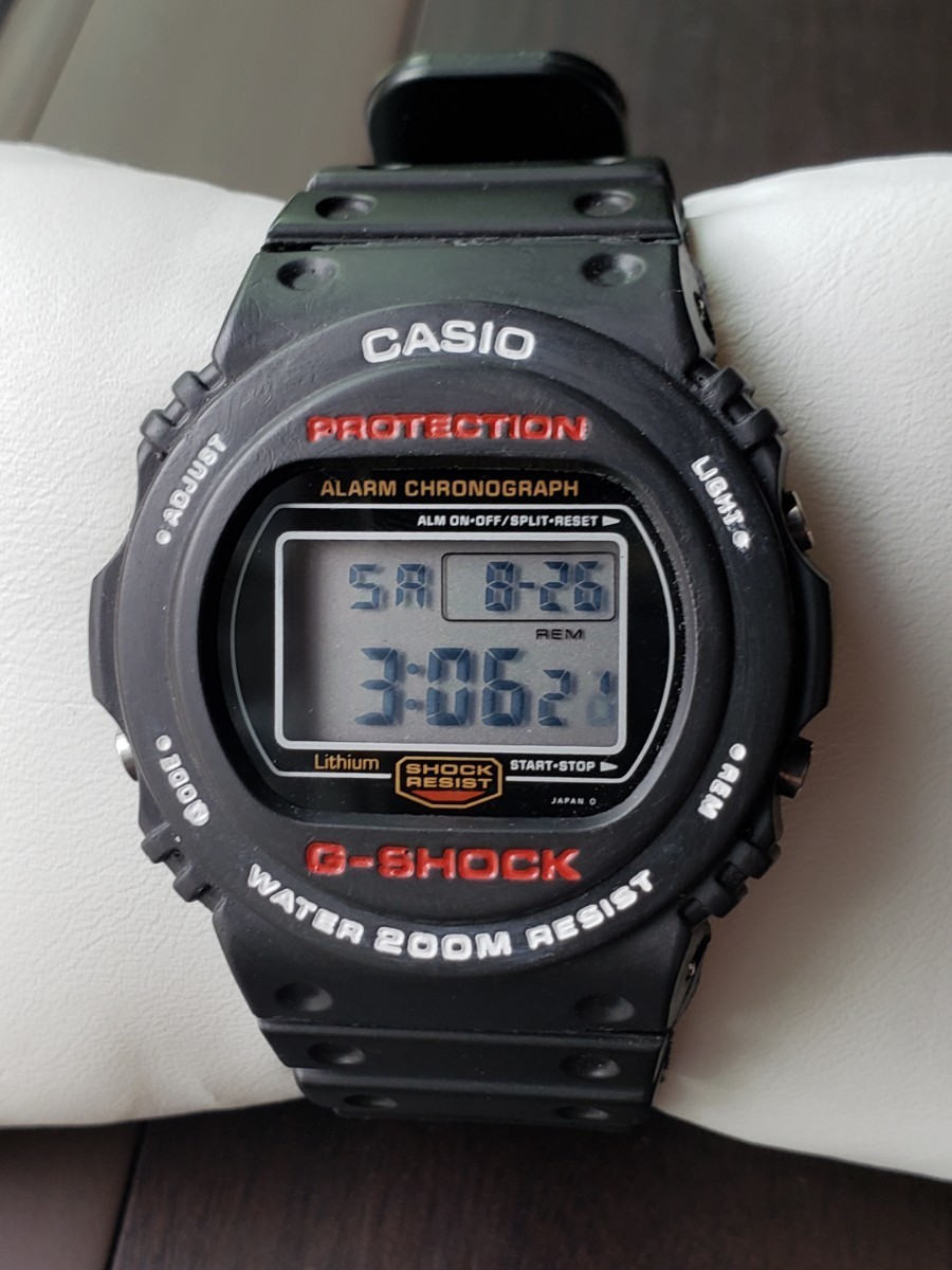 カシオ G-SHOCK DW-5700C　スクリューバック　オレンジ豆球　モジュール901　動作品　スティング_画像1