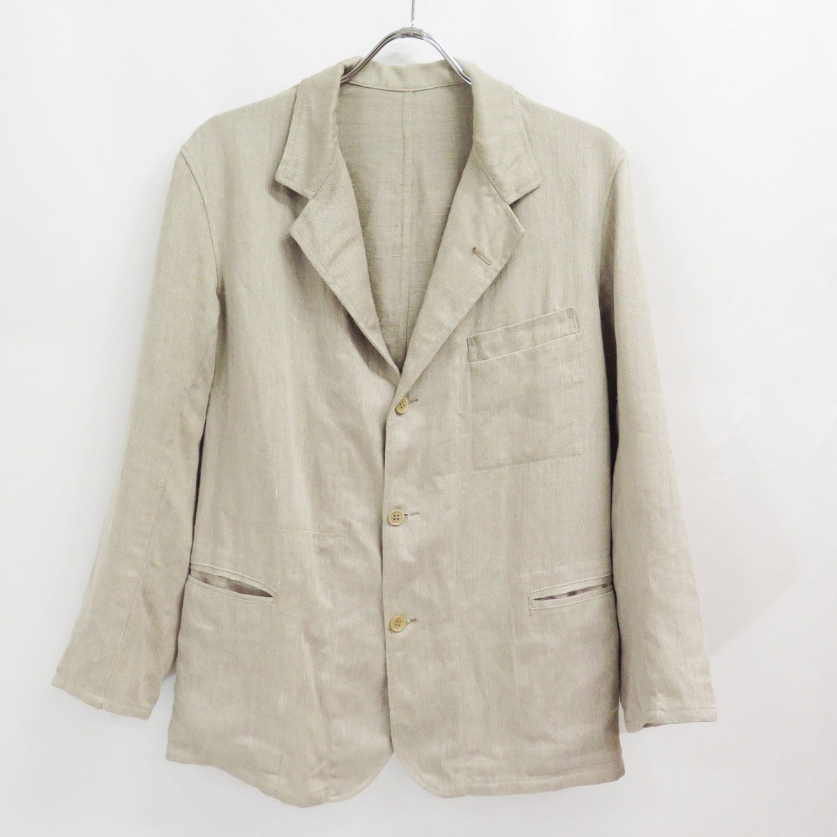 ANATOMICA LINEN HERRINGBONE BLAZER JACKET 46 アナトミカ リネン ヘリンボーン ブレザー ジャケット フランス製_画像1