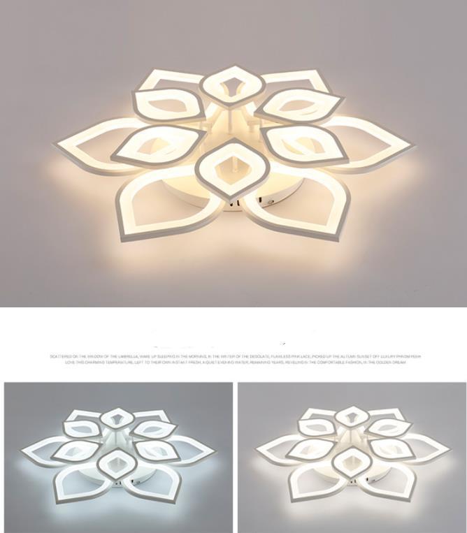 大好評☆ シャンデリア アクリル 照明器具 天井照明 蓮の花の形 Led