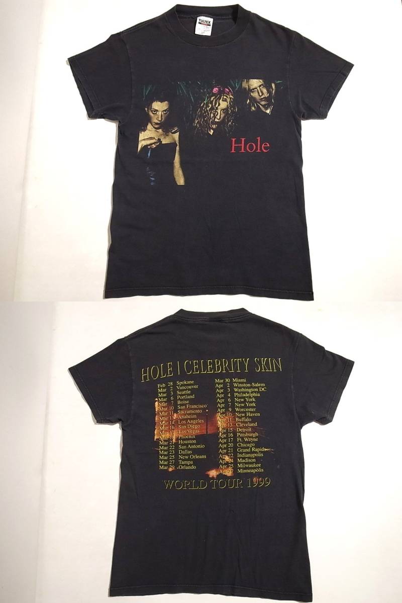 90s HOLE hole 1999 year tsu urban do T-shirt / Vintage 80s NIRVANAniruva-naKURT COBAIN Cart ko bar n gran ji Sonic Youth 