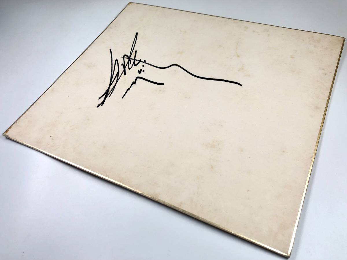  Frank Nagai autograph autograph square fancy cardboard (......./ singer / Showa era 40 year 11 month 29 day /1966 year / retro /JUNK)