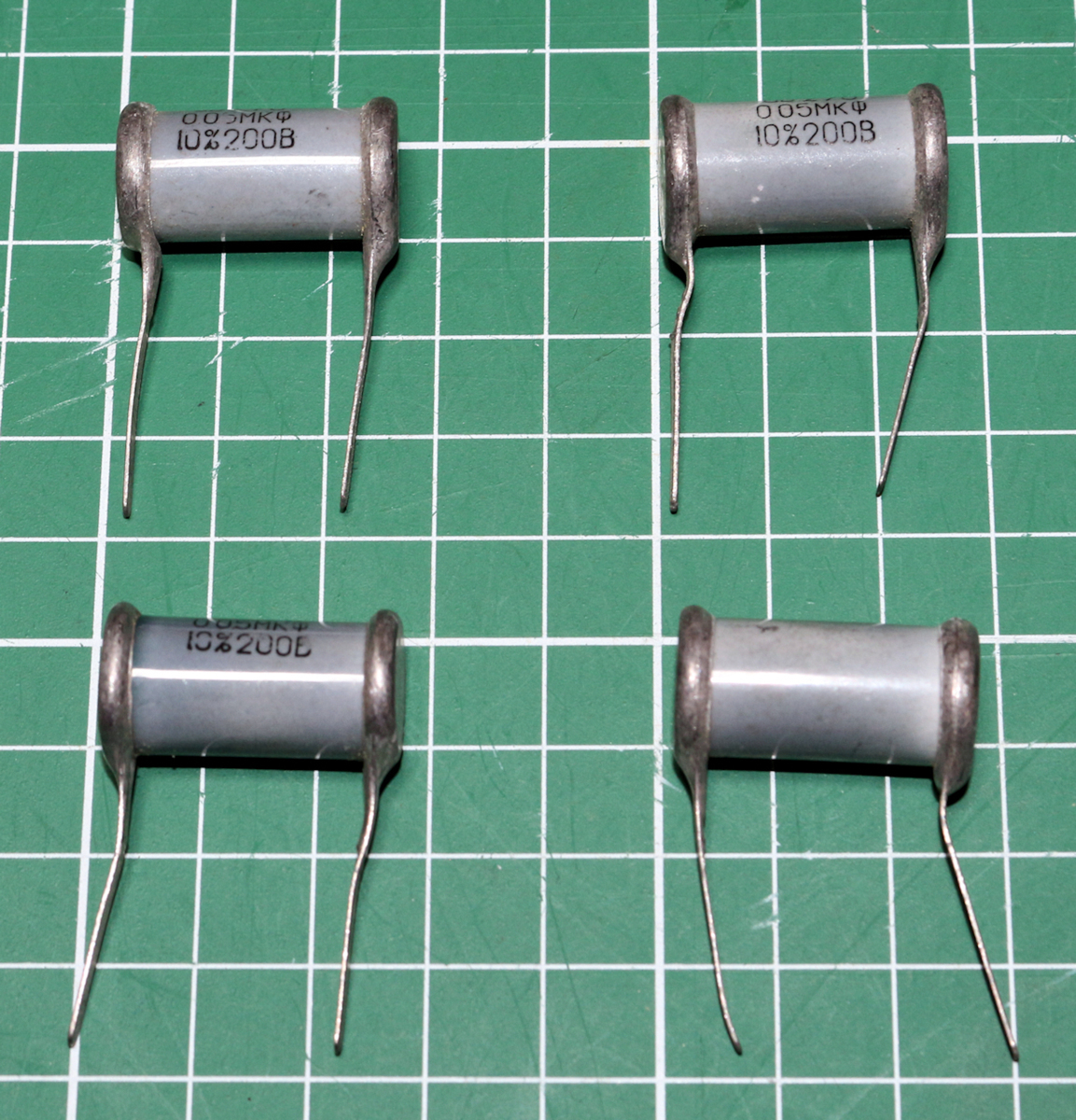 4個セット 選別検査済み ロシア軍用 ビンテージ オイル コンデンサ 0.05uF 200V アンプビルダー様へ 使ってみてください._画像1