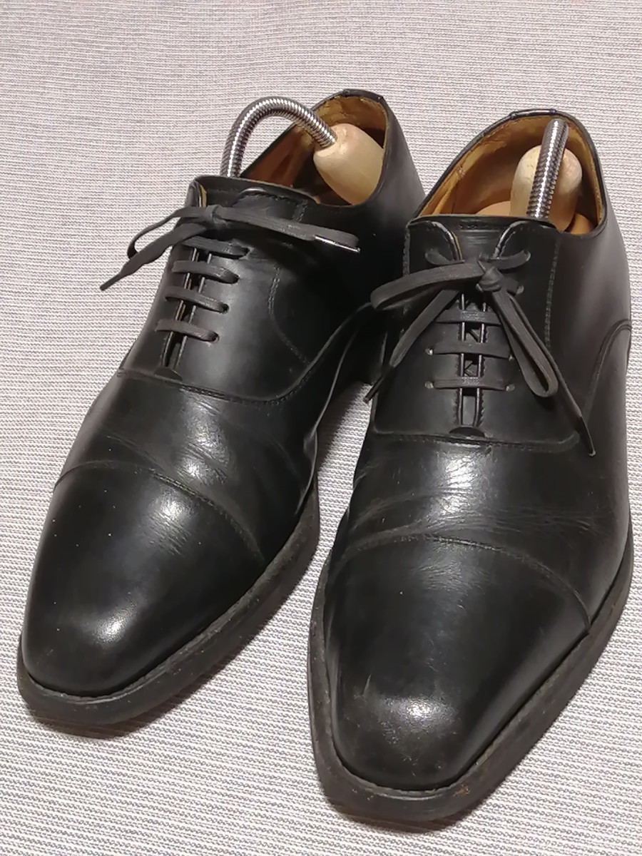 【定番】REGAL リーガル ストレートチップ ブラック 黒 25.0cm 内羽根 革靴 ビジネスシューズ _画像1