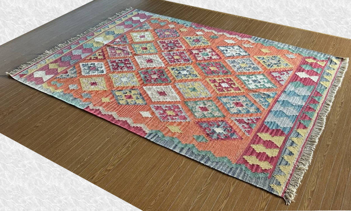 242×176】イラン直輸入☆シーラーズ産キリム・KILIM□3061-75-H 242×176】イラン直輸入☆シーラーズ産キリム・KILIM□3061-75-H