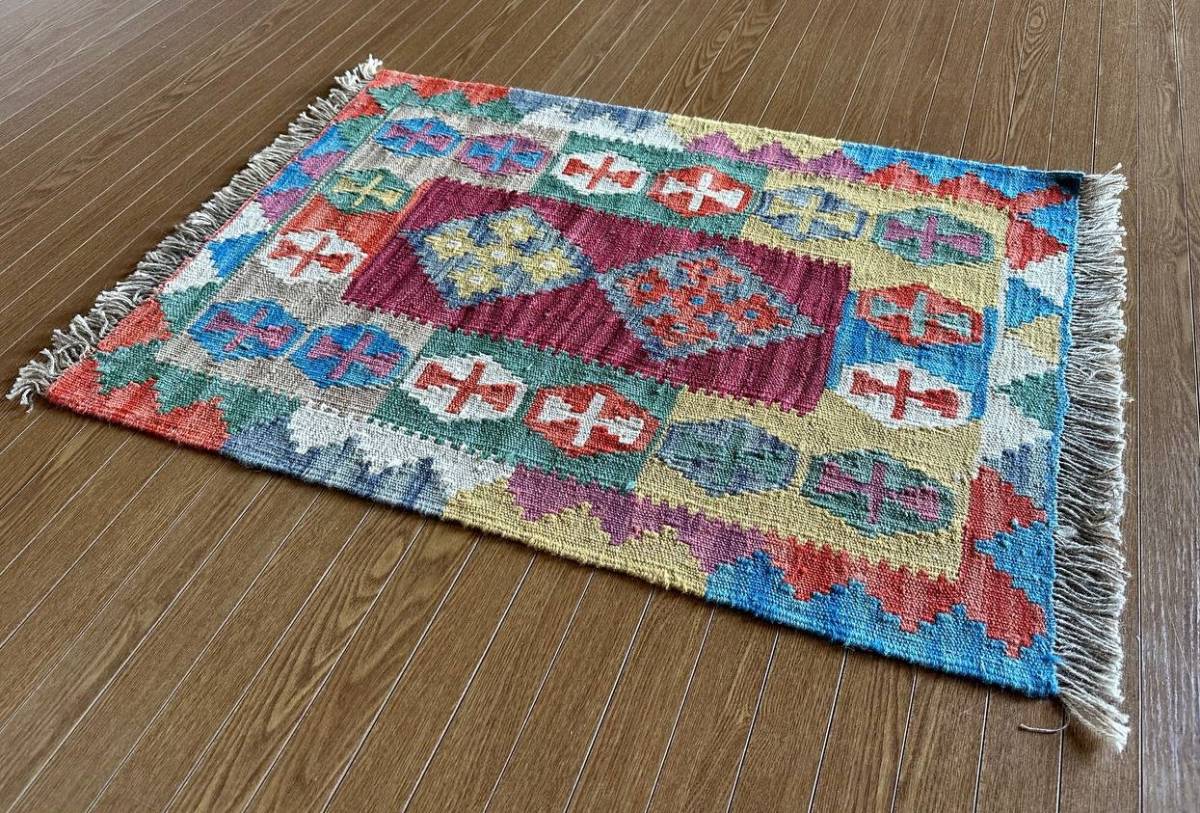 【89 ｘ 66】イラン直輸入★シーラーズ産キリム・KILIM■2930-12-H