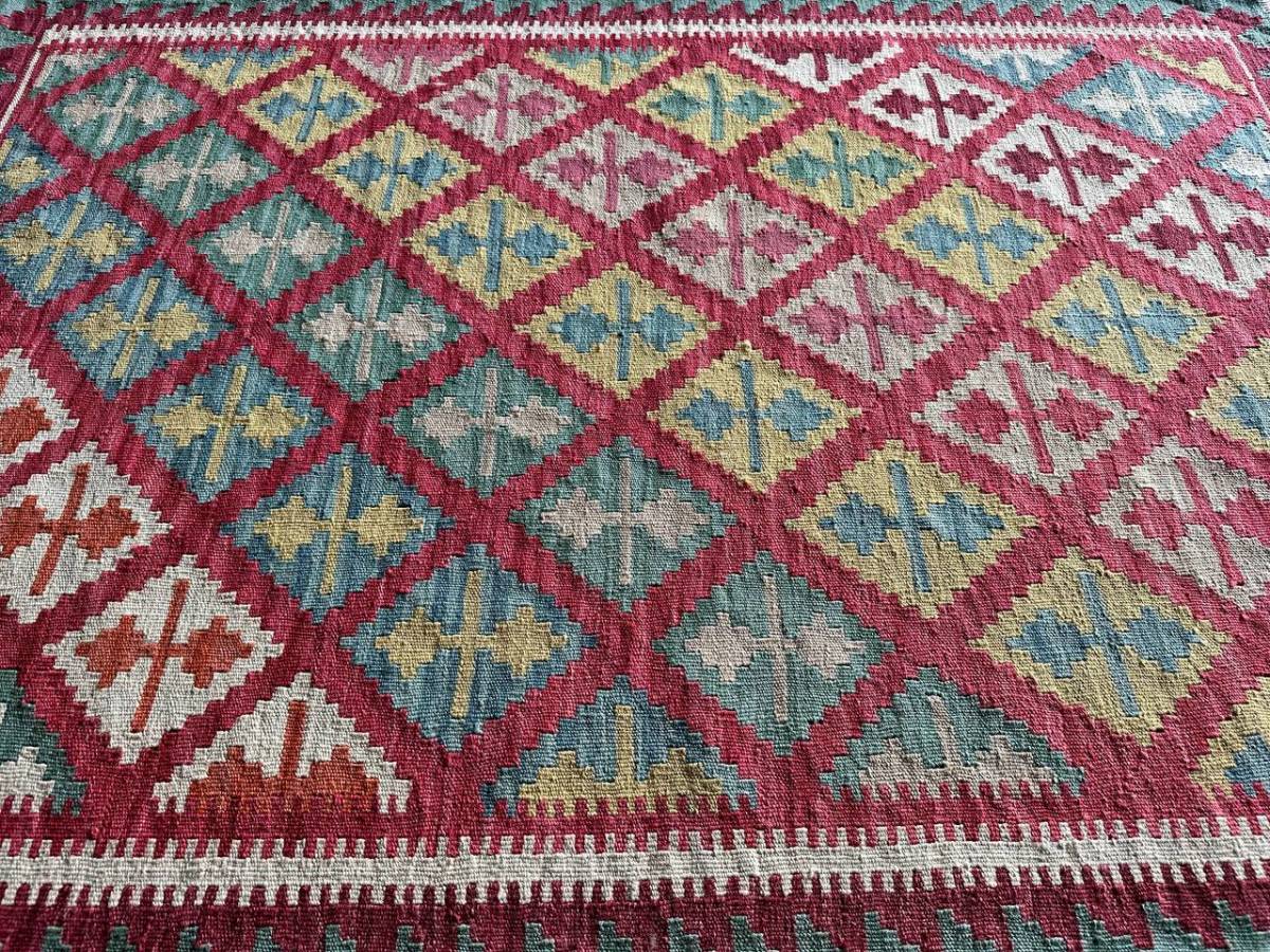 【180ｘ 128】イラン直輸入★シーラーズ産キリム・KILIM■3004-36-H_画像5